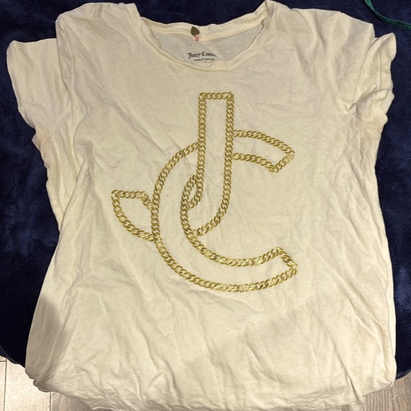 Juicy couture cream comfy logo blouse Sz L - Picture 3 of 13
